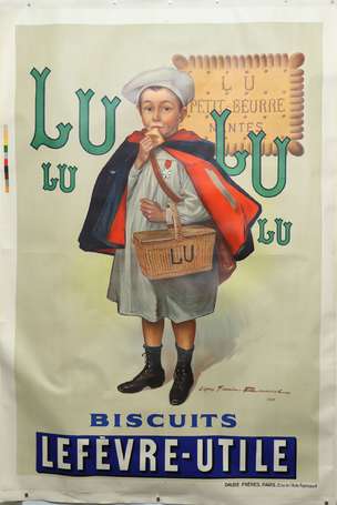 BISCUITS LEFEVRE-UTILE- Affiche entoilée et 