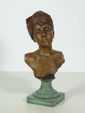 Villanis Emmanuel 1858-1914 - Buste de femme au 