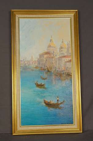 ICARD-VERNET Louise (XXe) - Venise. Huile sur 