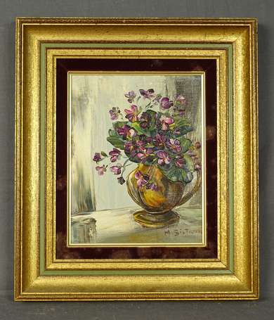 SISTRIER Marie (1908-?) - Bouquet de violettes. 