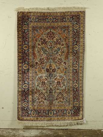 TAPIS Cachemire Indien laine et coton, le champ en