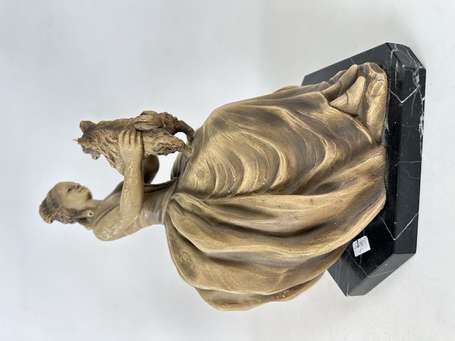 DOMMISSE Johannes (1878-1955) - Femme au chien. 