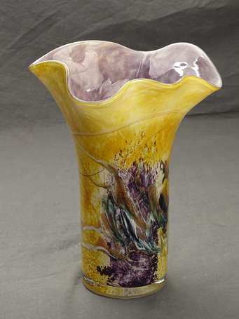 LUZORO Michèle (née en 1949) - Vase tube à col 