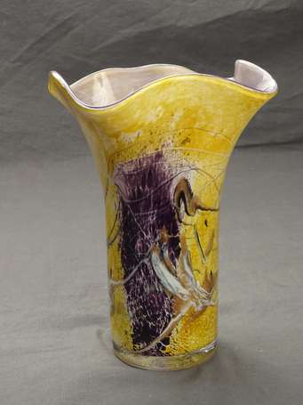 LUZORO Michèle (née en 1949) - Vase tube à col 