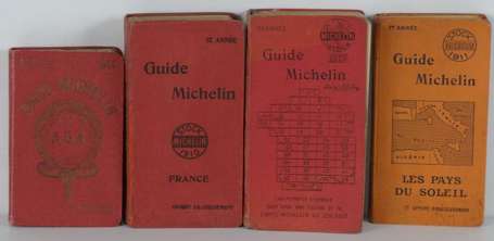 MICHELIN : 4 Guides pour les années 1904, 1910, 