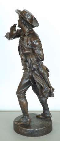 Pilet Léon 1840-1916 Gentilhomme Sujet en bronze à