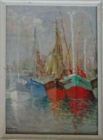 Seston Paul 1905-1985 Les Sables d'Olonne Huile 