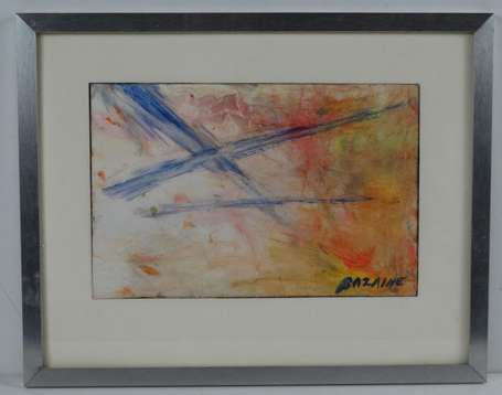 Bazaine Jean René 1904-2001 Abstraction Aquarelle 