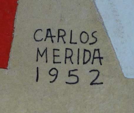Merida Carlos 1891-1984 Composition Huile sur 