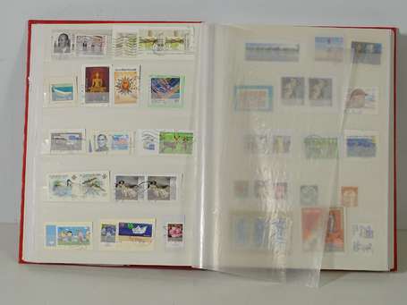 Album rouge Petit stock de timbres Tous états