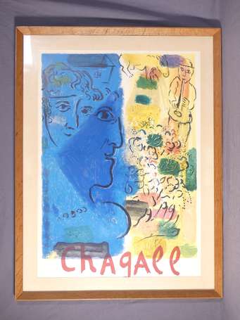 CHAGALL Marc (1887-1985) - Le Profil bleu 