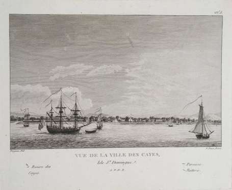Six gravures de l'Ile de Saint Domingue d'après 