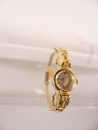 Montre bracelet de dame en or jaune 18K (750°/00),