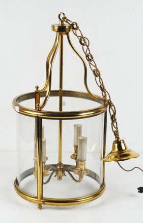 Lanterne cage à quatre lumières de style Louis XVI