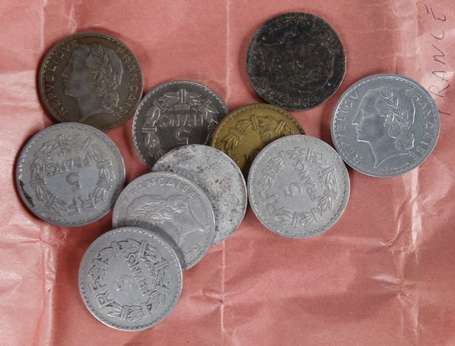 Lot de monnaie diverses dont France semi modernes,