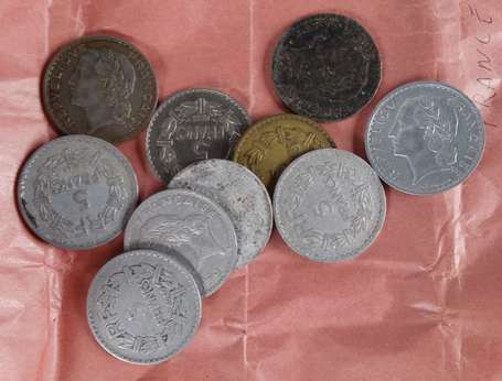 Lot de monnaie diverses dont France semi modernes,