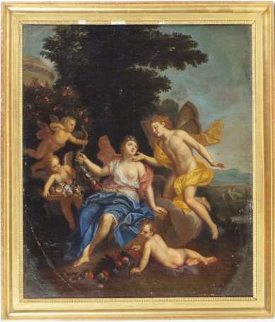 D'après Louis II de Boulogne. Flore et Zephyr, 