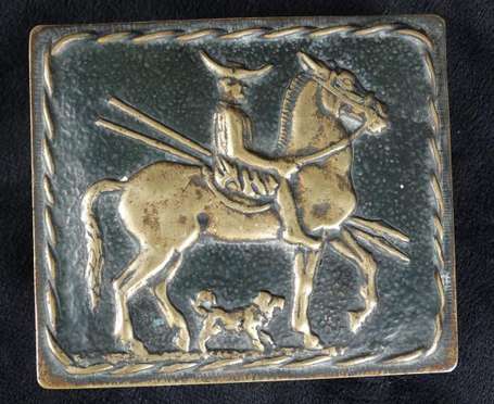 Le Verrier M. Cendrier rectangulaire en bronze, le