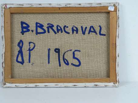 BRACAVAL B. (1948-) - Port. Huile sur toile, 