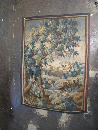 AUBUSSON - Verdure. Tapisserie de laine à décor 