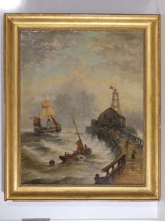 DUMONT E. (XIXé siècle) - Entrée du port ; La 