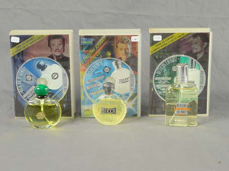 3 coffrets Johnny Hallyday Parfums avec CD : Biker