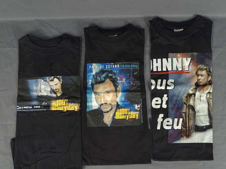 3 T-shirt Johnny Hallyday