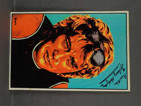 Johnny Hallyday Affiche en tissu et velour et une 