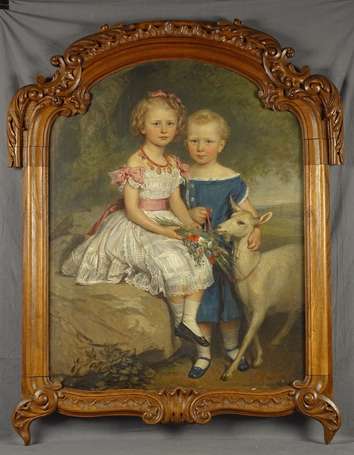 MERGAERT Désiré (1865-1890) - Portrait des enfants