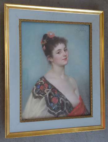 FRAPPA Jose (1854-1904) Portrait de jeune femme 