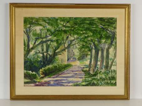 LEMAYER L. Xxé Sous-bois Kernus Aquarelle, signée 