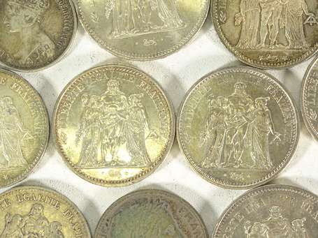 Lot de monnaies divers en argent 3 de 10 francs 