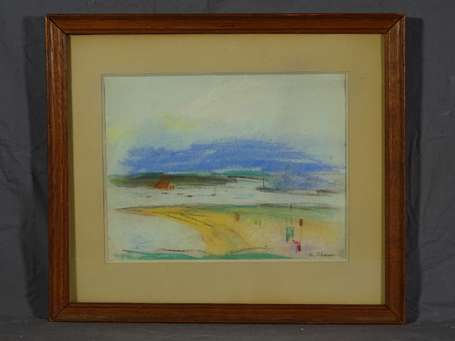 OTTMANN Henri 1877-1927 Bord de mer Pastel signé 