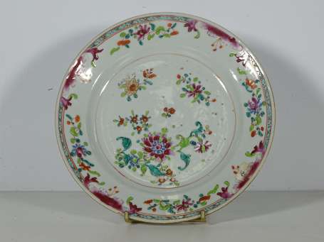 COMPAGNIE DES INDES - Assiette en porcelaine à 