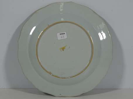 COMPAGNIE DES INDES - Assiette en porcelaine à 