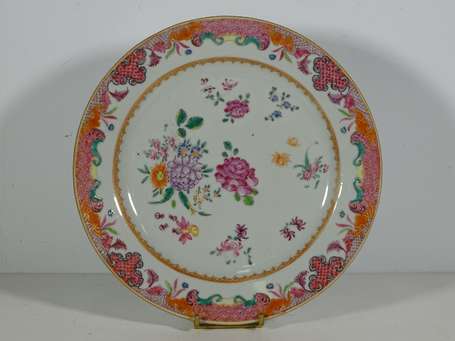 COMPAGNIE DES INDES - Assiette en porcelaine à 