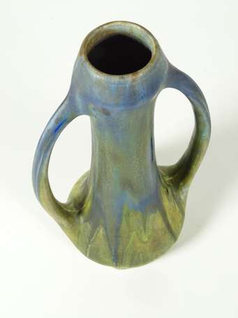 METAINIER - Vase en grès à deux anses à décor de 