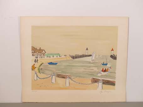 BRAYER Yves (1907-1990) - Deauville. Lithographie,