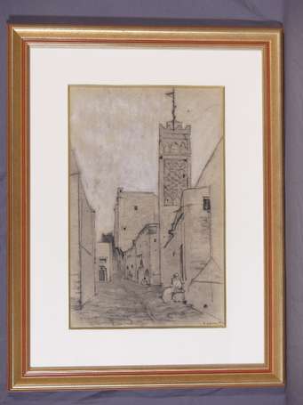 LEBOURG Albert (1849-1928) - Rue en Algérie. 