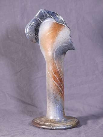 TIFFOCHE Gustave (1930-2011) - Vase tube en grès 