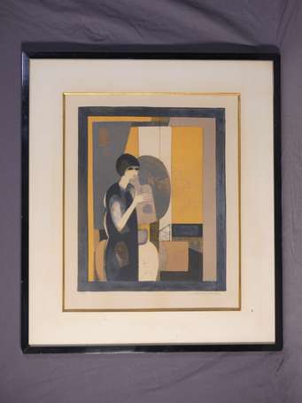 MINAUX André (1923-1986) - Femme dans un intérieur