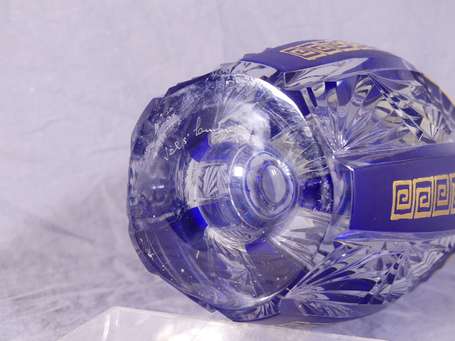 VAL SAINT LAMBERT - Vase balustre en cristal et 