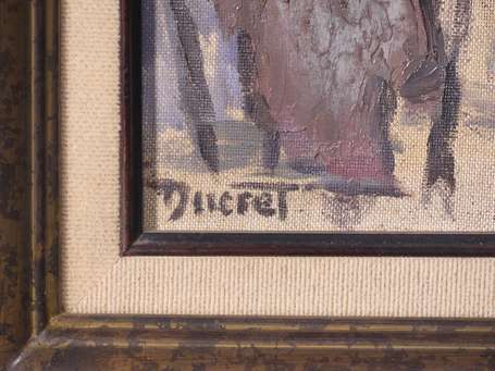DUCRET Marcel (1898-?) - Personnages. Huile sur 