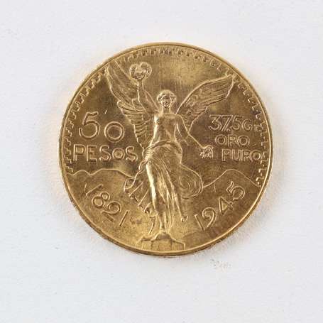 Mexique. Pièce d'or de 50 Pesos. Année 1945. 