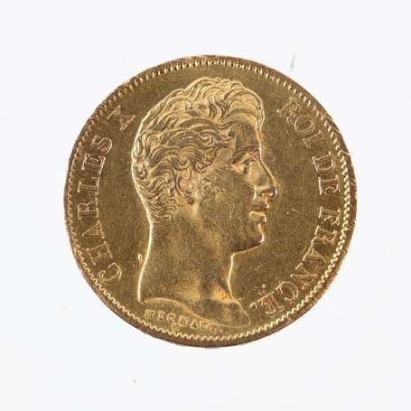 Charles X Tête nue. Pièce de 20 Frs or. 1830 