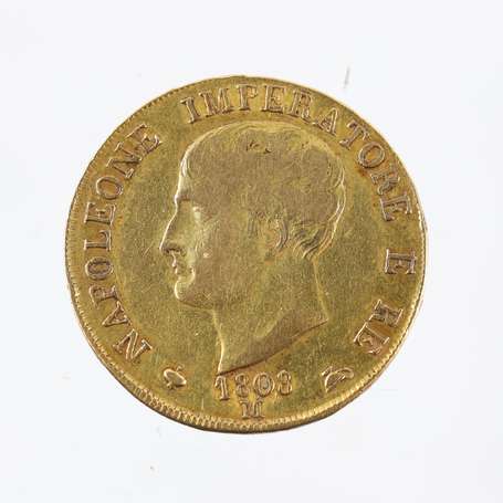 Napoléon 1er - Regno d'Italia 40 lires en or. 1808