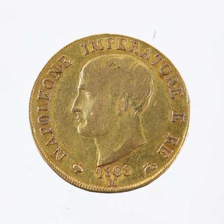 Napoléon 1er - Regno d'Italia 40 lires en or. 1808