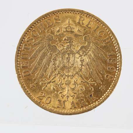 Allemagne. 1898 Pièce de 20 marks en or. 7,97g. 