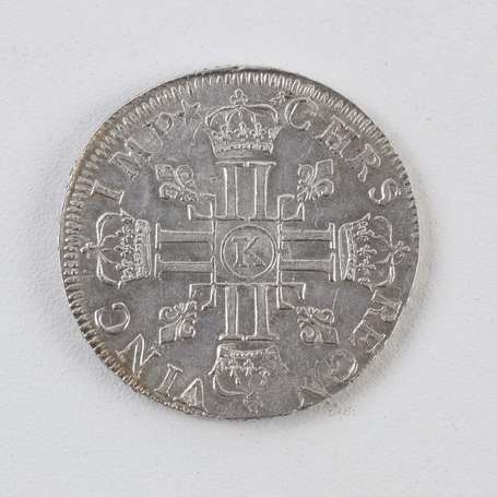 Louis XIV. 1/2 Ecu aux 8L en argent . 1er type 