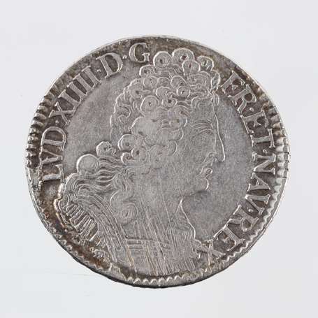 Louis XV. 1/2 Ecu Vertugadin en argent 1716 C 